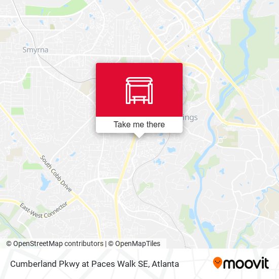 Mapa de Cumberland Pkwy at Paces Walk SE