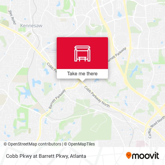 Cobb Pkwy at Barrett Pkwy map