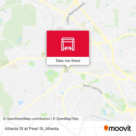 Atlanta St at Pearl St map