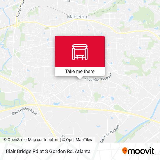 Blair Bridge Rd at S Gordon Rd map