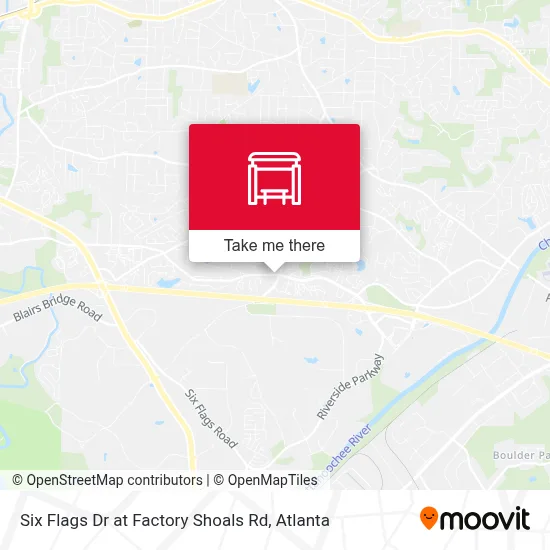 Six Flags Dr at Factory Shoals Rd map