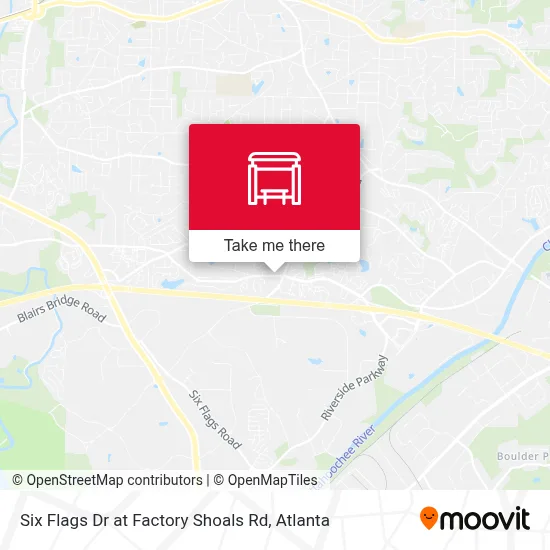 Six Flags Dr at Factory Shoals Rd map