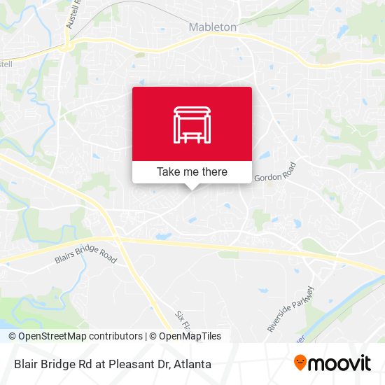Blair Bridge Rd at Pleasant Dr map