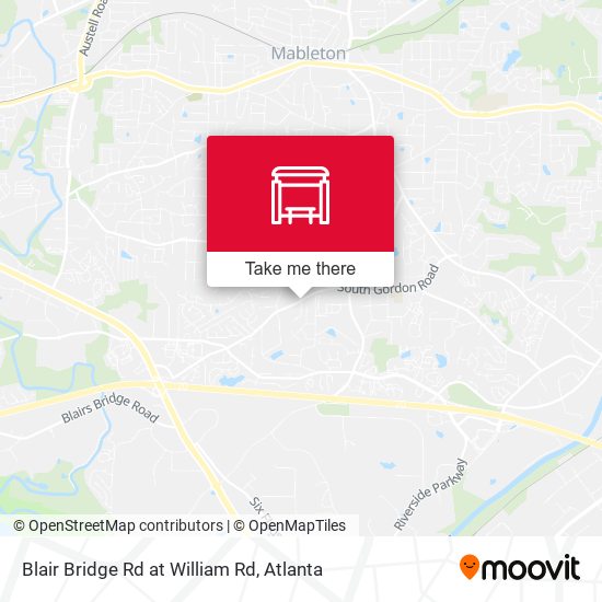 Blair Bridge Rd at William Rd map