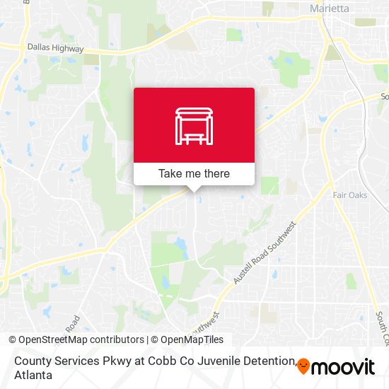 County Services Pkwy at Cobb Co Juvenile Detention map