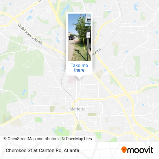 Cherokee St at Canton Rd map