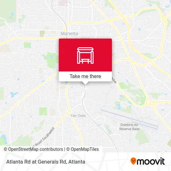 Atlanta Rd at Generals Rd map