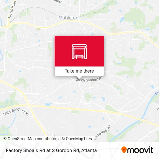 Factory Shoals Rd at S Gordon Rd map