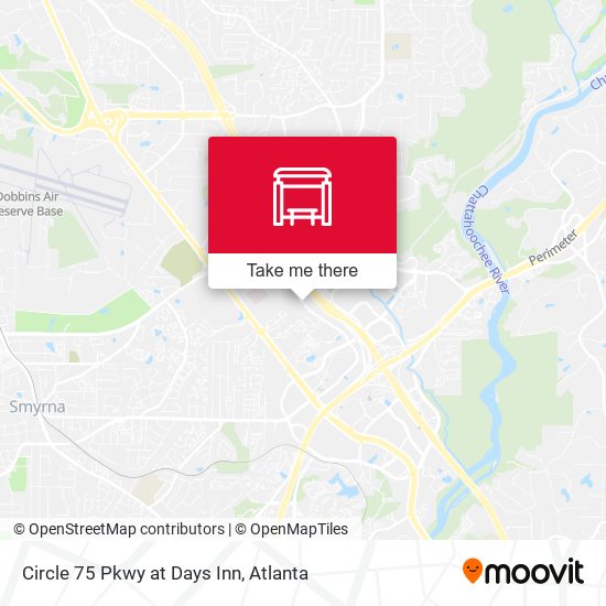 Circle 75 Pkwy at Days Inn map