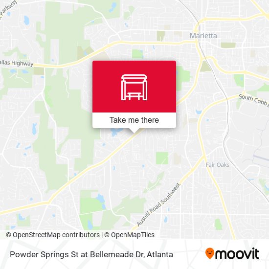 Mapa de Powder Springs St at Bellemeade Dr