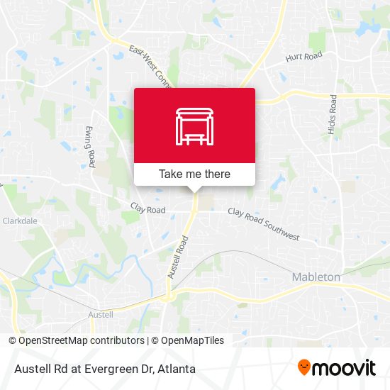 Austell Rd at Evergreen Dr map