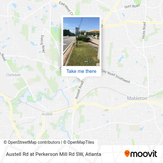 Austell Rd at Perkerson Mill Rd SW map