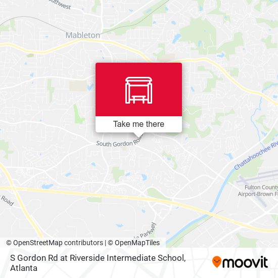 S Gordon Rd at Riverside Intermediate School map