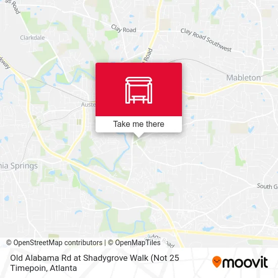 Old Alabama Rd at Shadygrove Walk map