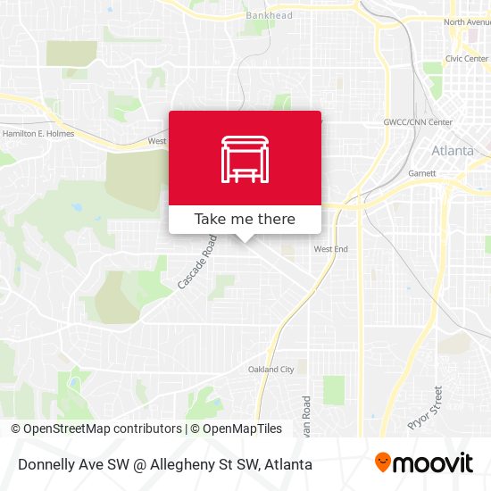 Mapa de Donnelly Ave SW @ Allegheny St SW