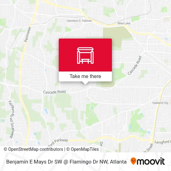 Mapa de Benjamin E Mays Dr SW @ Flamingo Dr NW