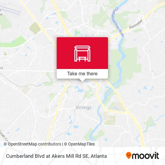Mapa de Cumberland Blvd at Akers Mill Rd SE