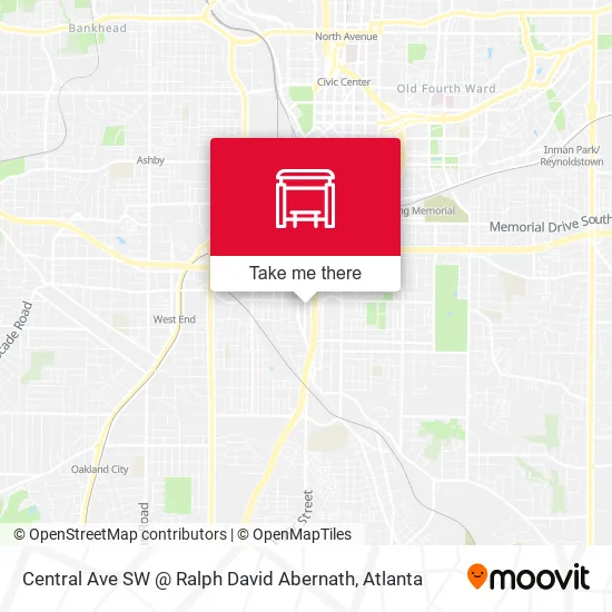 Mapa de Central Ave SW @ Ralph David Abernath