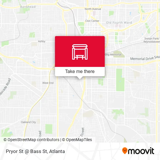 Mapa de Pryor St @ Bass St