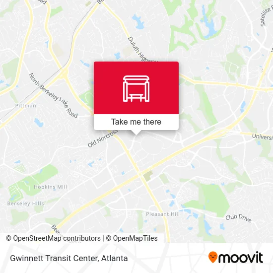 Gwinnett Transit Center map