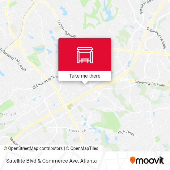 Satellite Blvd & Commerce Ave map