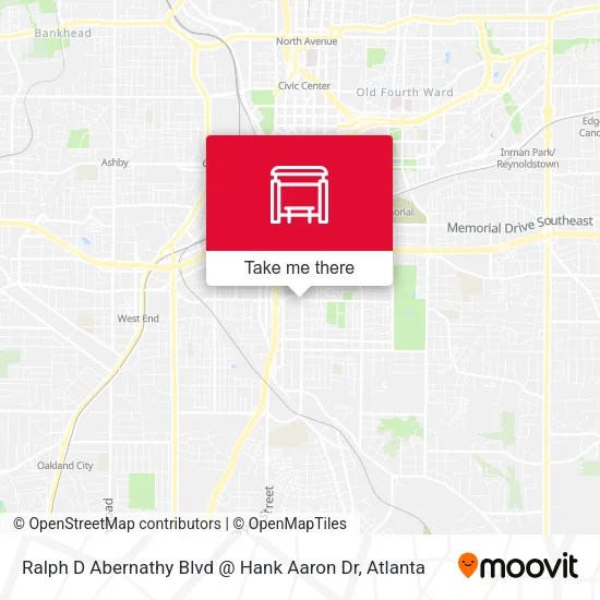 Mapa de Ralph D Abernathy Blvd @ Hank Aaron Dr