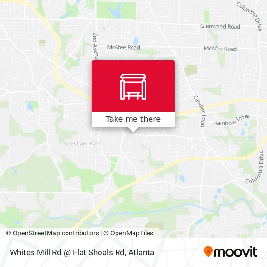 Whites Mill Rd @ Flat Shoals Rd map