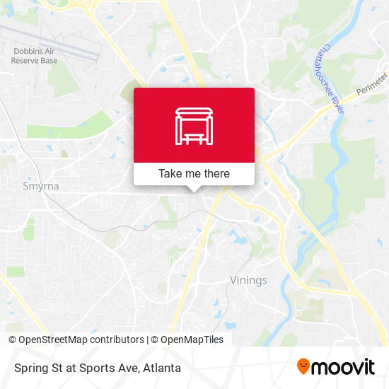 Spring St at Sports Ave map