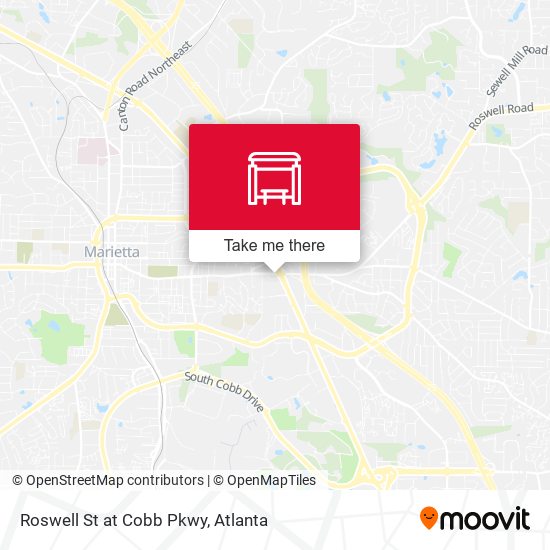 Roswell St at Cobb Pkwy map