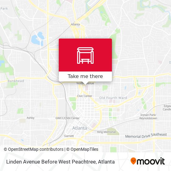 Linden Avenue Before West Peachtree map