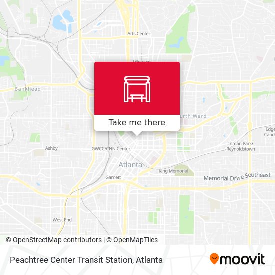 Mapa de Peachtree Center Transit Station