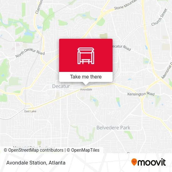 Avondale Station map