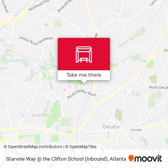 Starvine Way @ the Clifton School (Inbound) map