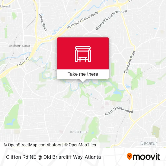 Mapa de Clifton Rd NE @ Old Briarcliff Way