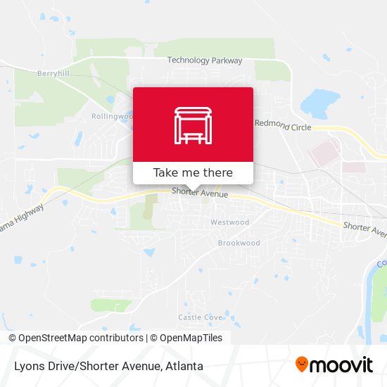 Lyons Drive/Shorter Avenue map