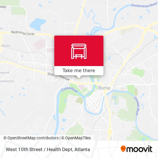 West 10th Street / Health Dept map