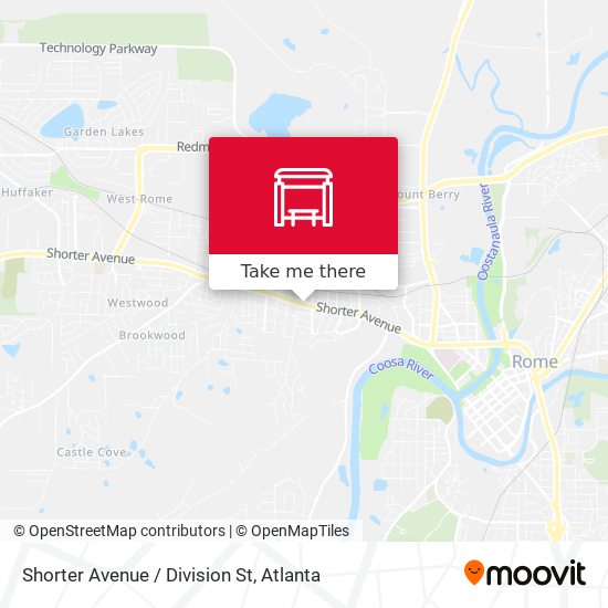 Shorter Avenue / Division St map