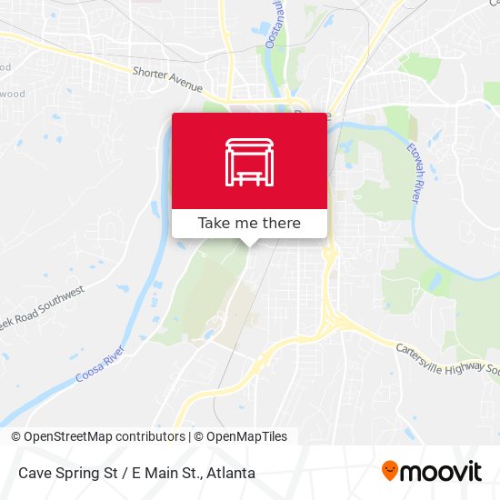 Cave Spring St / E Main St. map