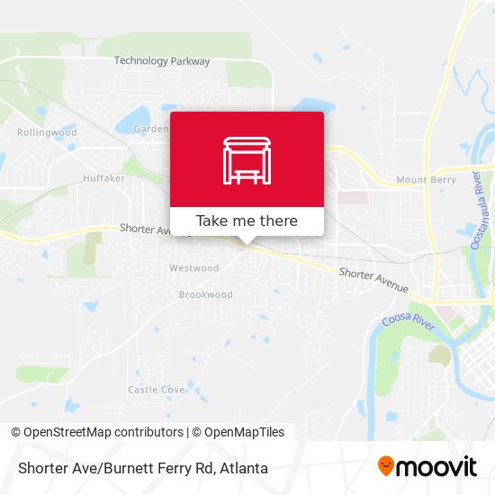 Mapa de Shorter Ave/Burnett Ferry Rd