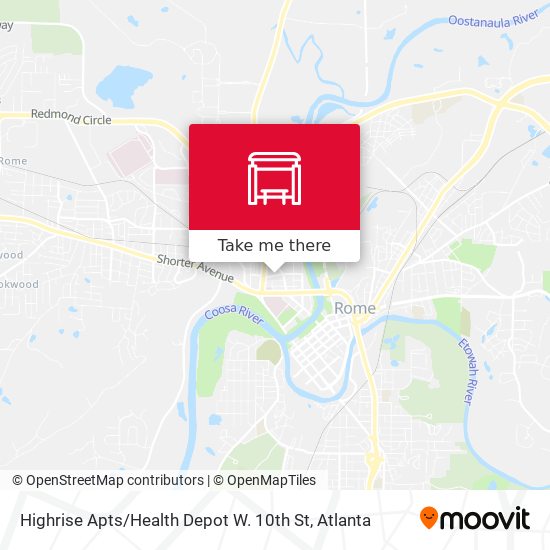 Mapa de Highrise Apts / Health Depot W. 10th St