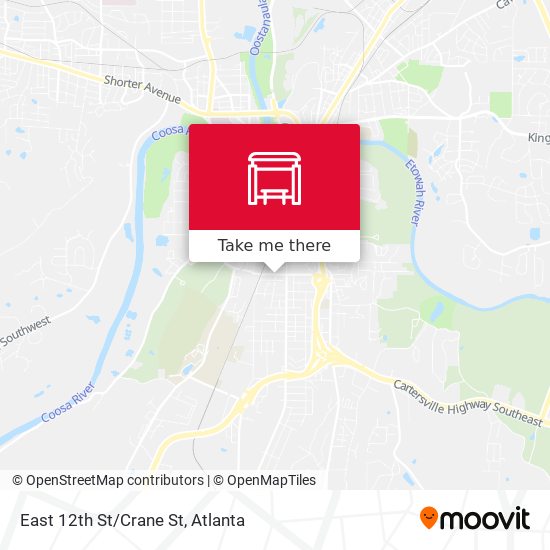 East 12th St/Crane St map
