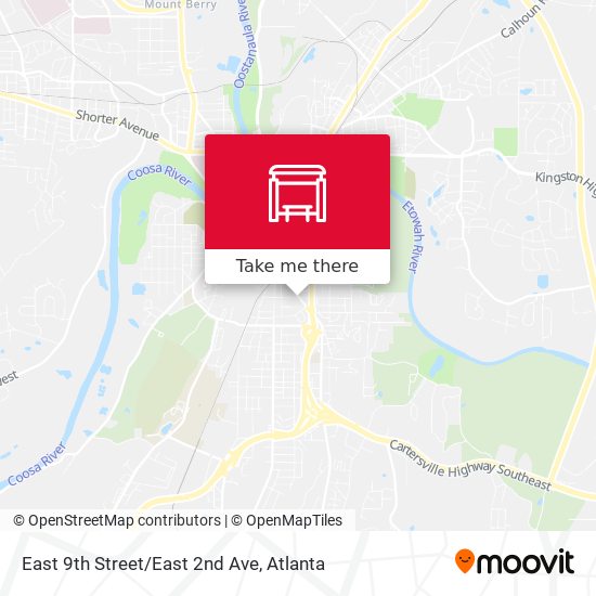 East 9th Street/East 2nd Ave map