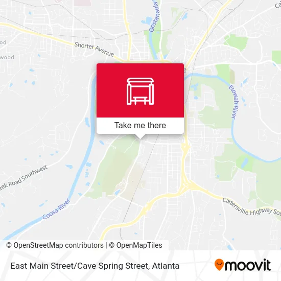 East Main Street / Cave Spring Street map