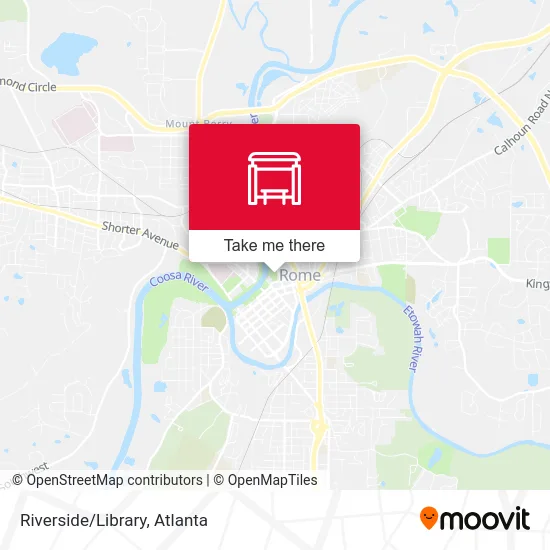 Riverside/Library map