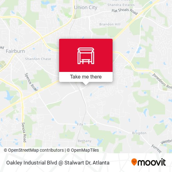 Oakley Industrial Blvd @ Stalwart Dr map