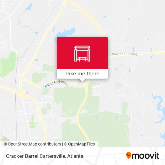 Cracker Barrel Cartersville map