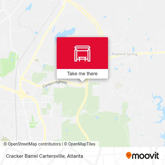 Cracker Barrel Cartersville map