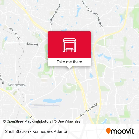 Shell Station - Kennesaw map