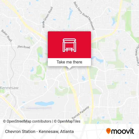 Chevron Station - Kennesaw map
