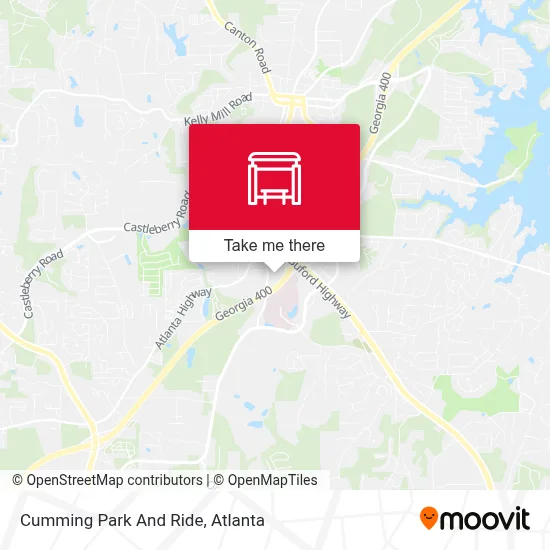 Cumming Park And Ride map